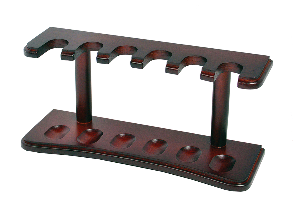 Quality Importers 3 Pipe Rack in Walnut - view 2