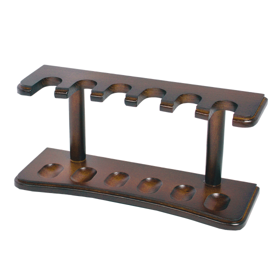 Quality Importers 3 Pipe Rack in Walnut - view 5