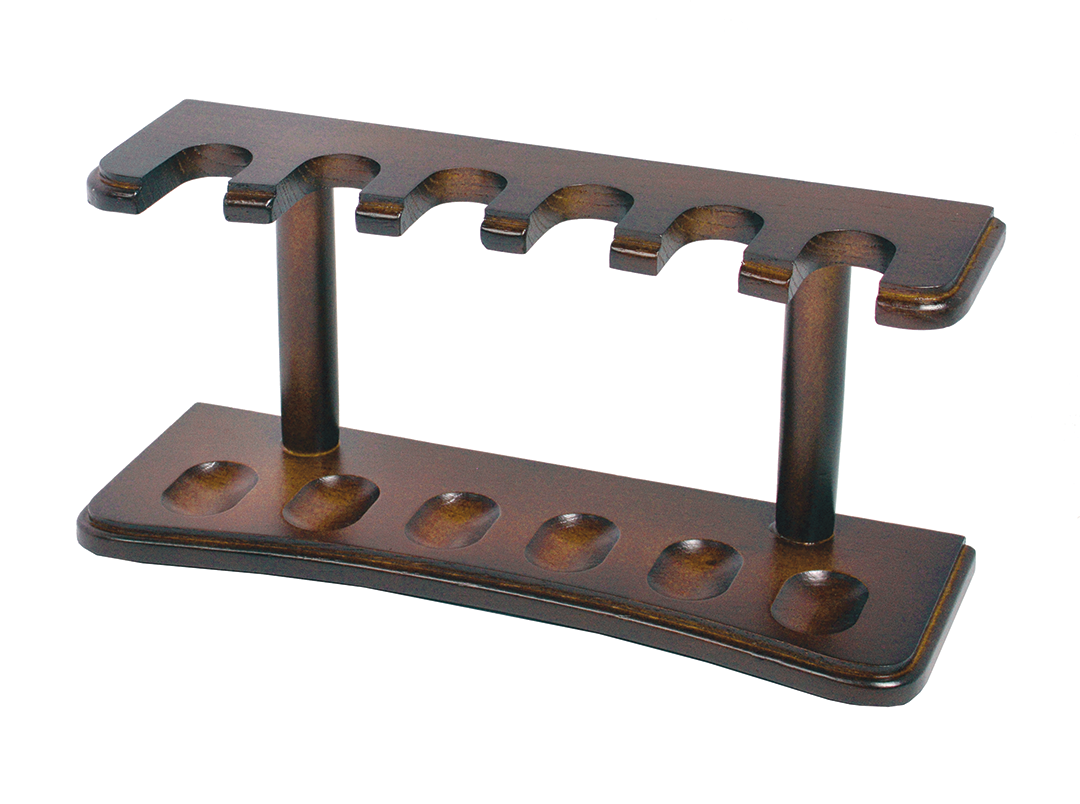 Quality Importers 3 Pipe Rack in Walnut - view 7