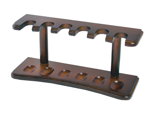 Quality Importers 3 Pipe Rack in Walnut - view 7