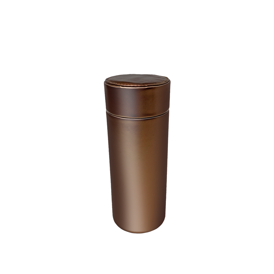 Quality Importers Leather Travel Humidor in Brown