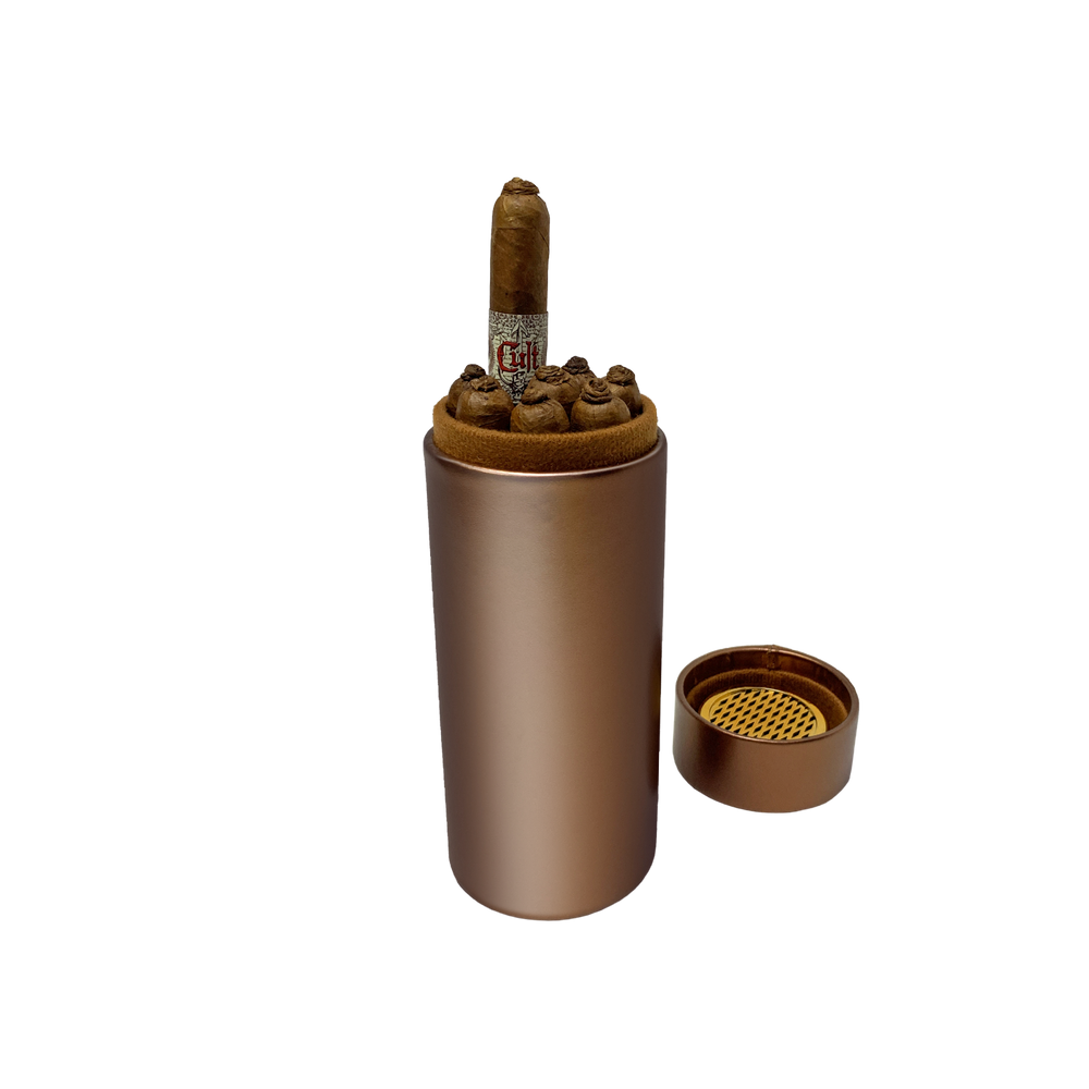 Quality Importers Leather Travel Humidor in Brown - view 2