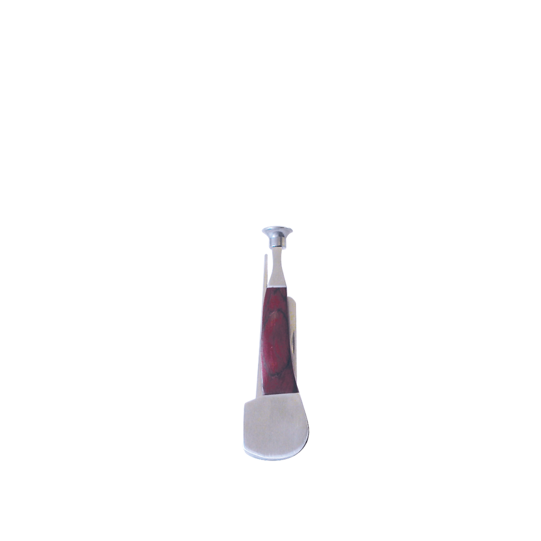 Quality Importers Pipe Knife with Tamper Poker Scraper and Wood Grip Shaped as a Pipe