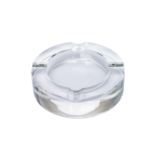 Quality Importers Round Crystal Cigar Ashtray
