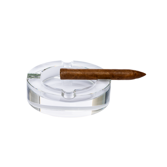 Quality Importers Round Crystal Cigar Ashtray - view 2