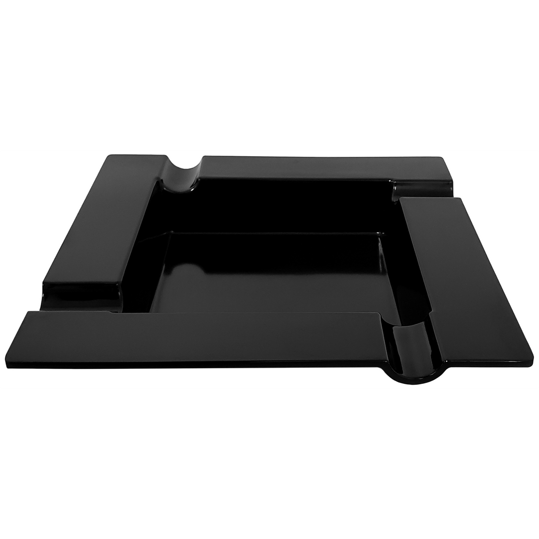 Quality Importers Square Melamine Cigar Ashtray in Gray