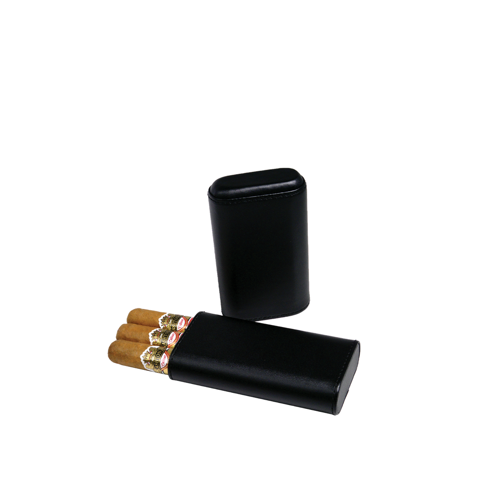 Quality Importers Telescoping Cedar Lined Three Finger Case in Black - view 2