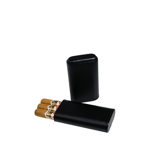 Quality Importers Telescoping Cedar Lined Three Finger Case in Black - view 2