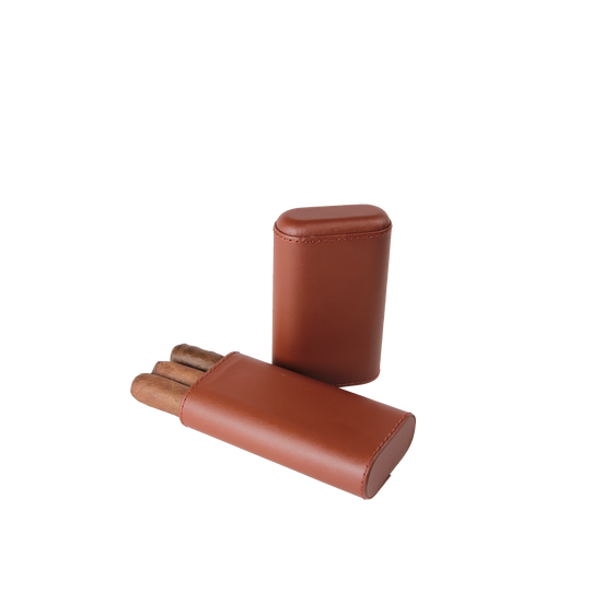 Quality Importers Telescoping Cedar Lined Three Finger Case in Brown - view 2