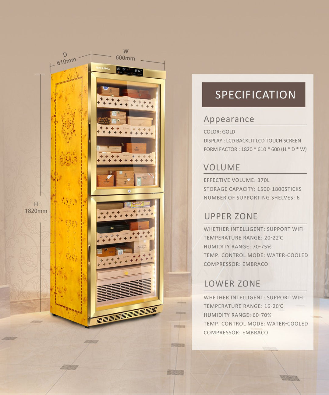 Raching MON3800B product specifications