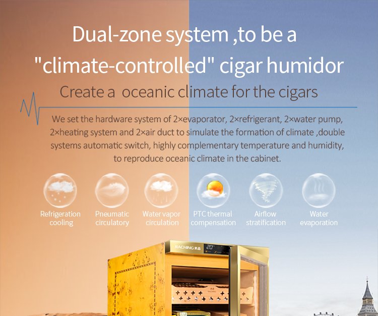 Raching MON800 dual-zone climate control system
