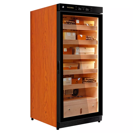 Raching C230A climate controlled cigar humidor cabinet in brown, at Cigar Inc, Woodland Hills