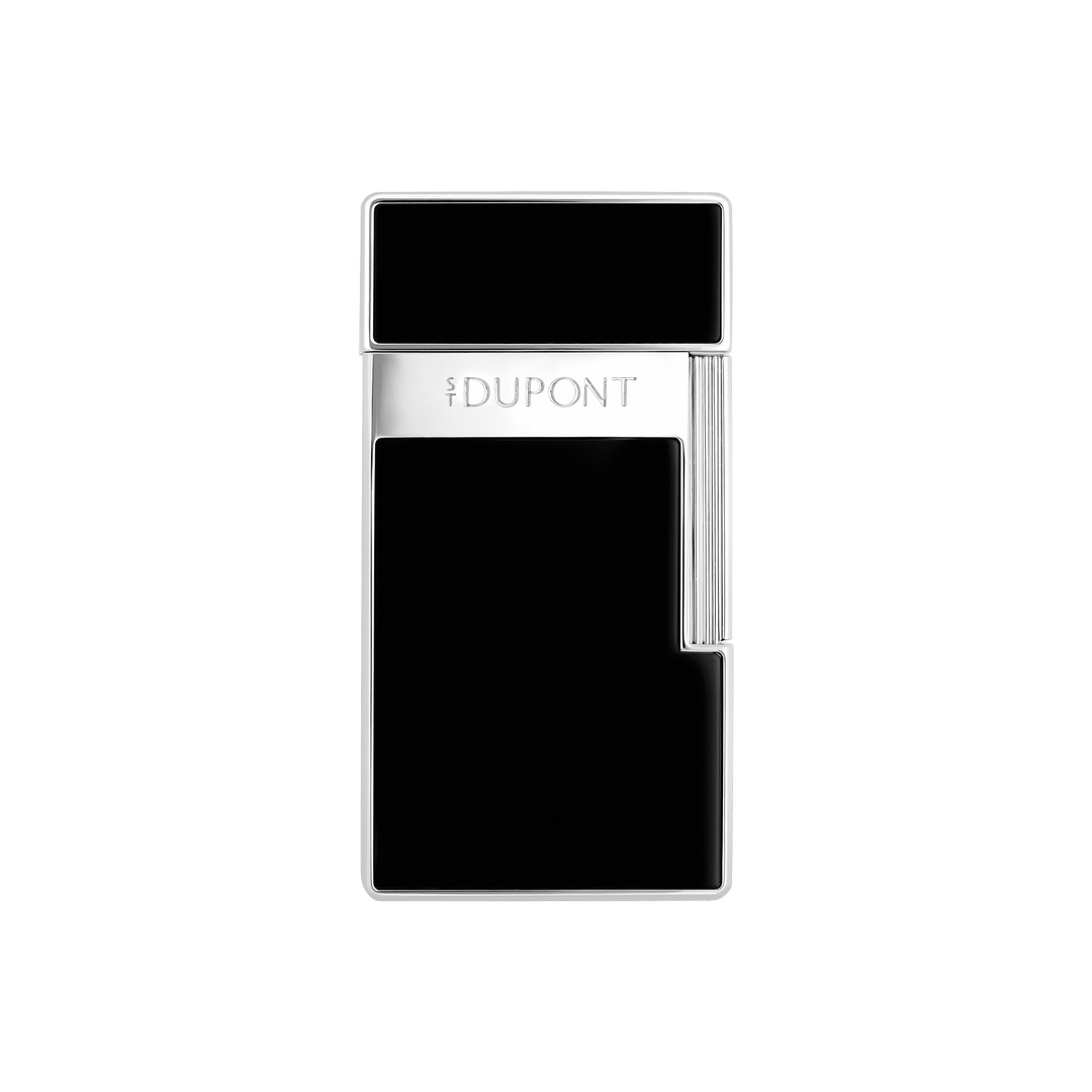 S.T. Dupont Biggy Black Lacquer and Chrome Lighter