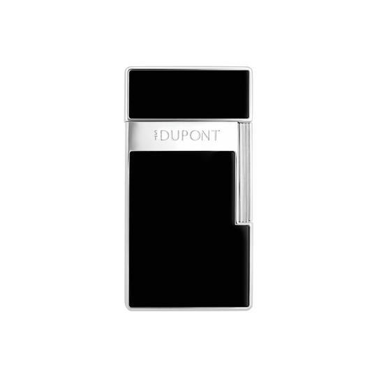 S.T. Dupont Biggy Black Lacquer and Chrome Lighter
