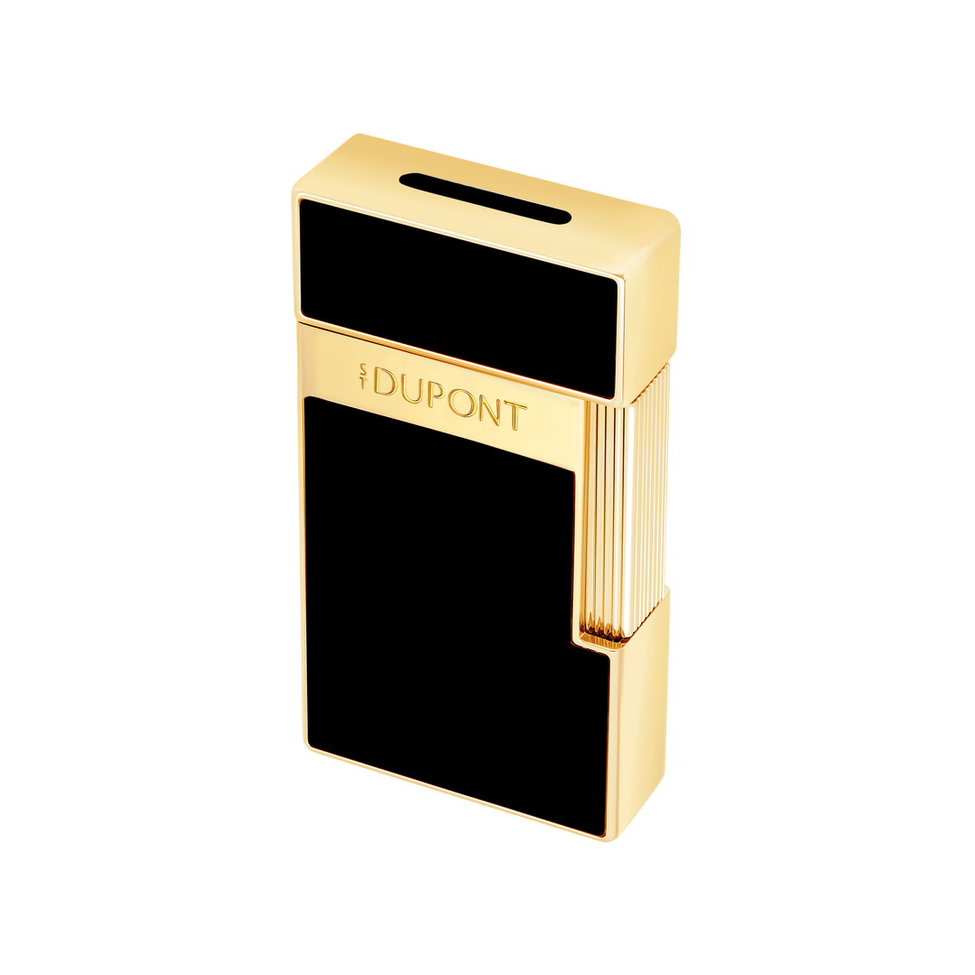 S.T. Dupont Biggy Black Lacquer and Golden Lighter 3