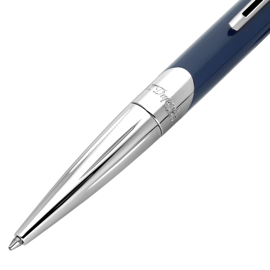 S.T. Dupont Defi Millennium Ballpoint Pen Silver & Blue Navy 2