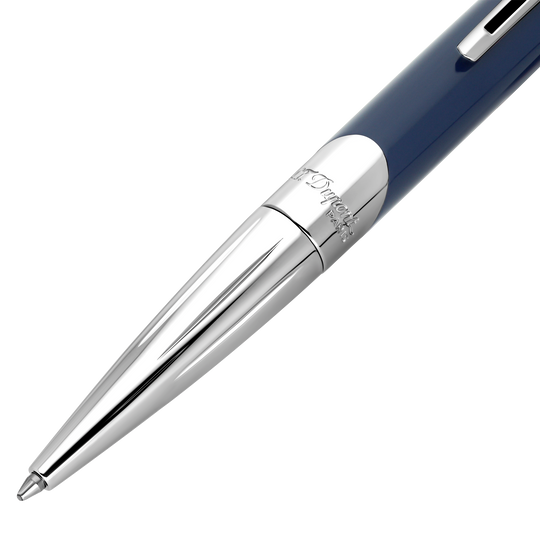 S.T. Dupont Defi Millennium Ballpoint Pen Silver & Blue Navy 2
