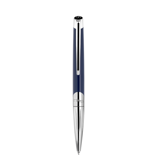 S.T. Dupont Defi Millennium Ballpoint Pen Silver & Blue Navy 3