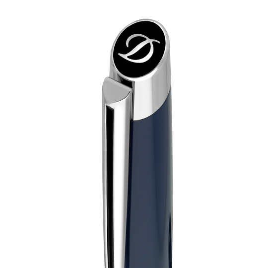 S.T. Dupont Defi Millennium Ballpoint Pen Silver & Blue Navy 4