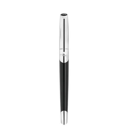 S.T. Dupont Defi Millennium Fountain Pen Shiny Silver & Black