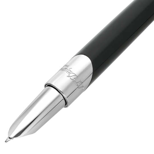 S.T. Dupont Defi Millennium Fountain Pen Shiny Silver & Black 2