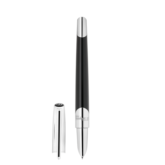 S.T. Dupont Defi Millennium Fountain Pen Shiny Silver & Black 3