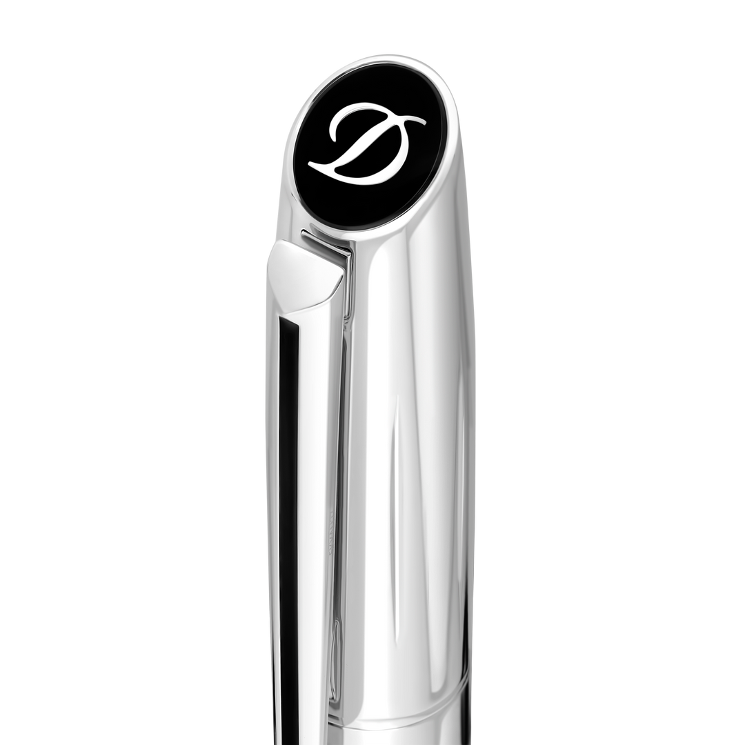 S.T. Dupont Defi Millennium Fountain Pen Silver & Blue Navy 4