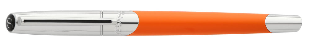 S.T. Dupont Defi Millennium Fountain Pen Silver & Matte Orange 2
