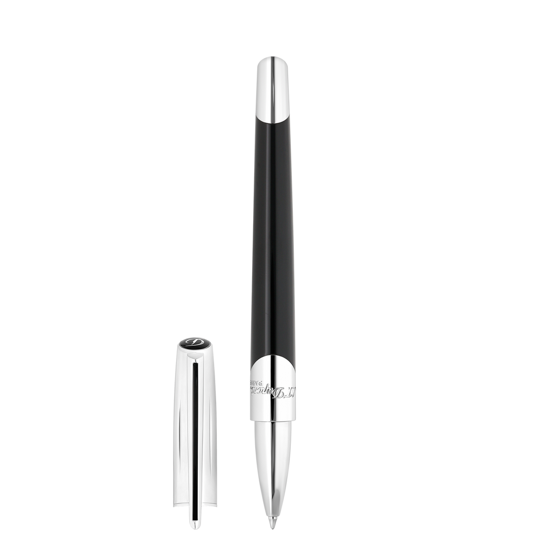 S.T. Dupont Defi Millennium Rollerball Shiny Silver & Black 3