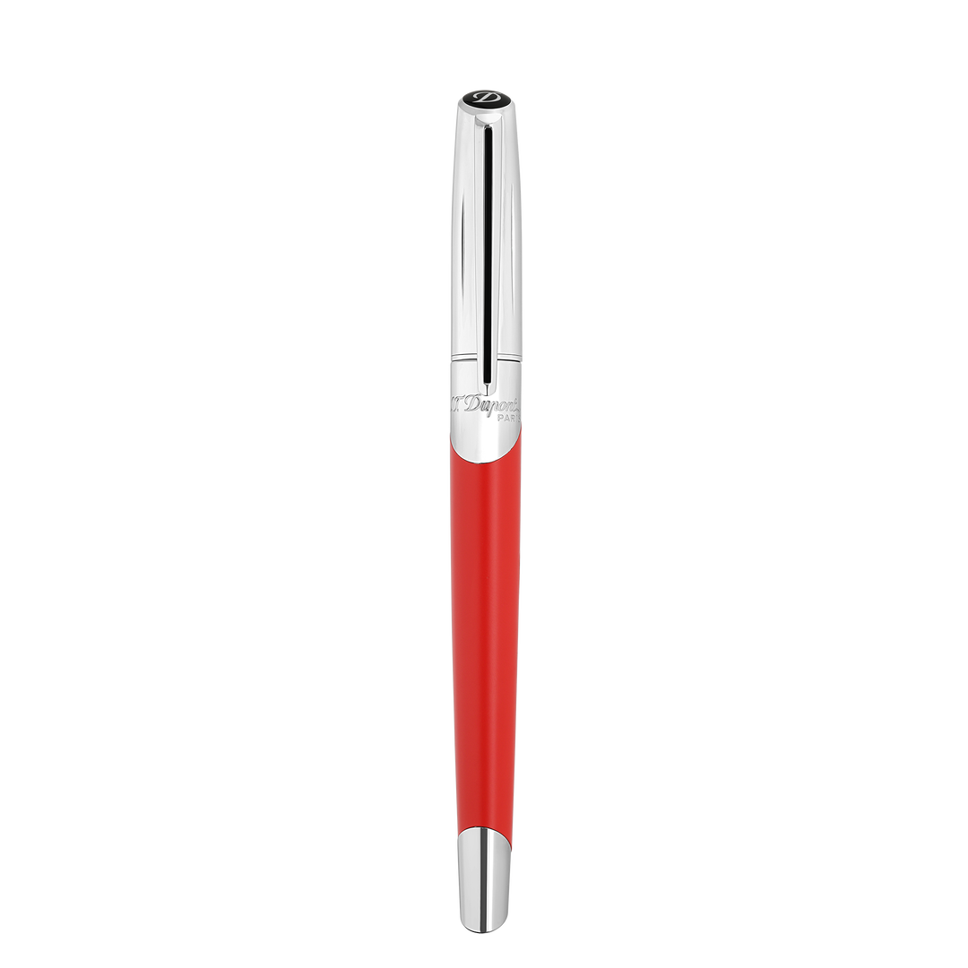 S.T. Dupont Defi Millennium Rollerball Silver & Shiny Red