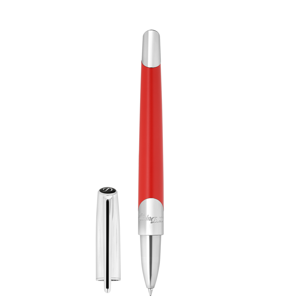 S.T. Dupont Defi Millennium Rollerball Silver & Shiny Red 3