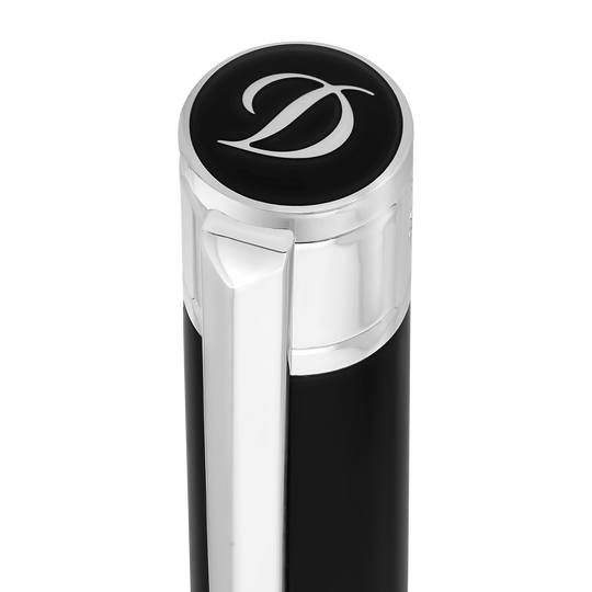 S.T. Dupont Initial Ballpoint Pen Black & Chrome 4