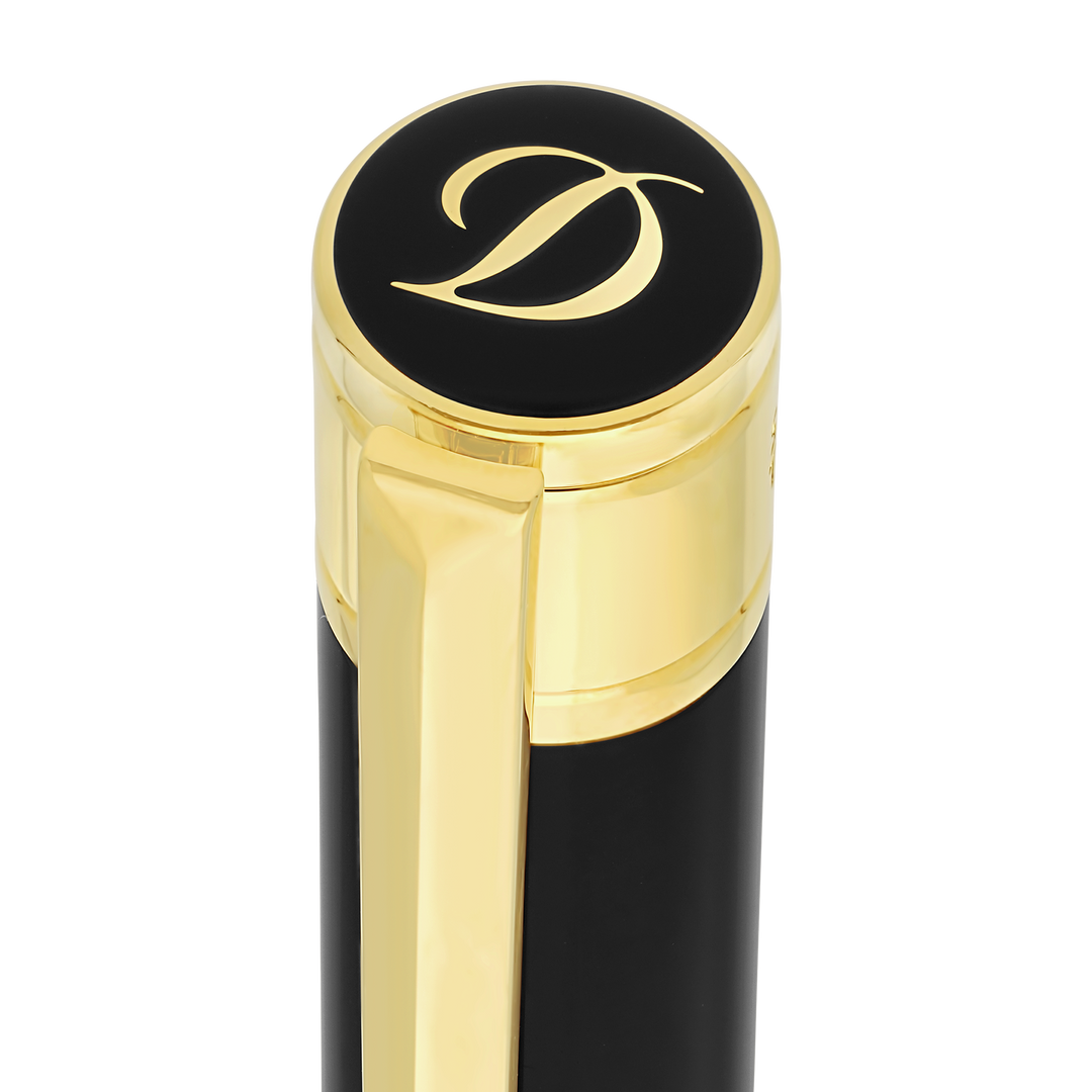 S.T. Dupont Initial Ballpoint Pen Black & Golden 4