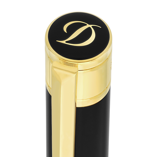 S.T. Dupont Initial Ballpoint Pen Black & Golden 4