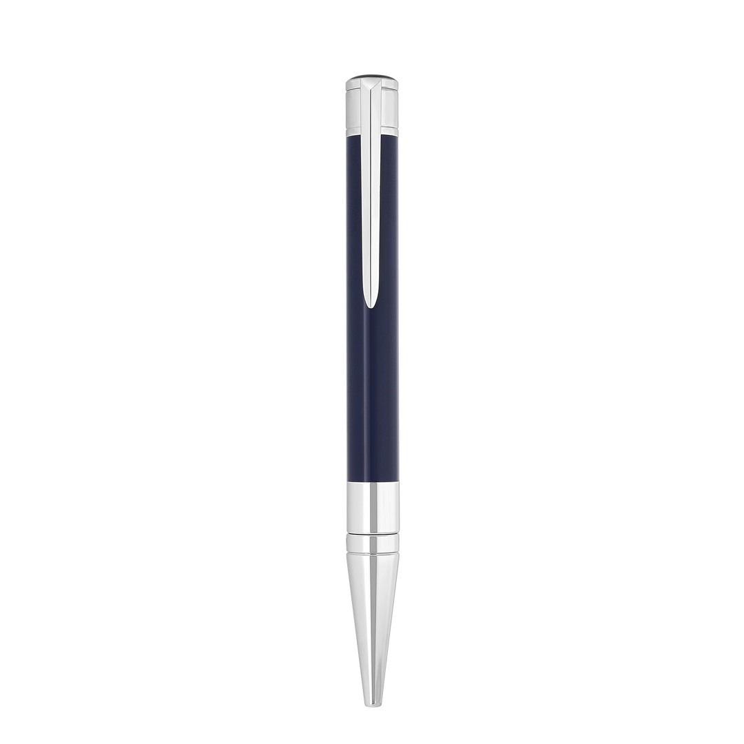 S.T. Dupont Initial Ballpoint Pen Blue & Chrome