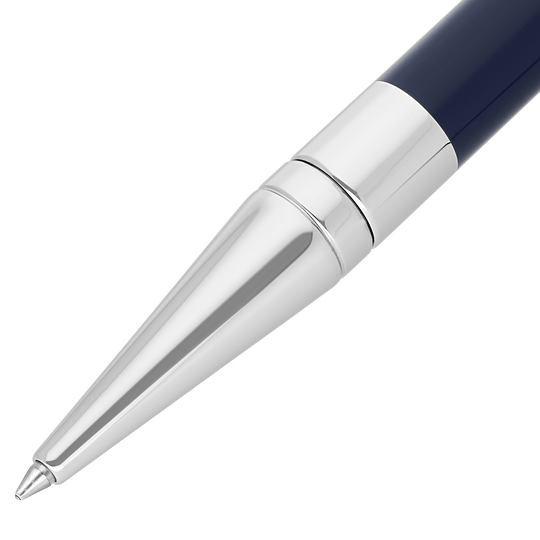 S.T. Dupont Initial Ballpoint Pen Blue & Chrome 2