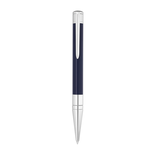 S.T. Dupont Initial Ballpoint Pen Blue & Chrome 3