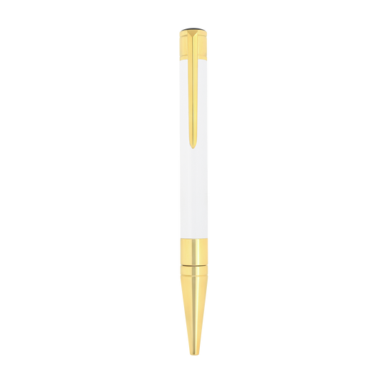 S.T. Dupont Initial Ballpoint Pen White & Golden