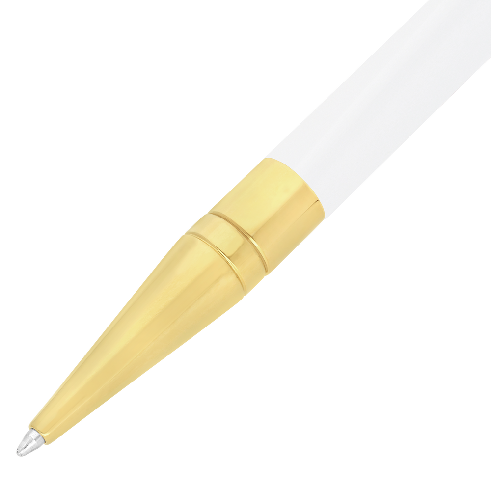 S.T. Dupont Initial Ballpoint Pen White & Golden 2