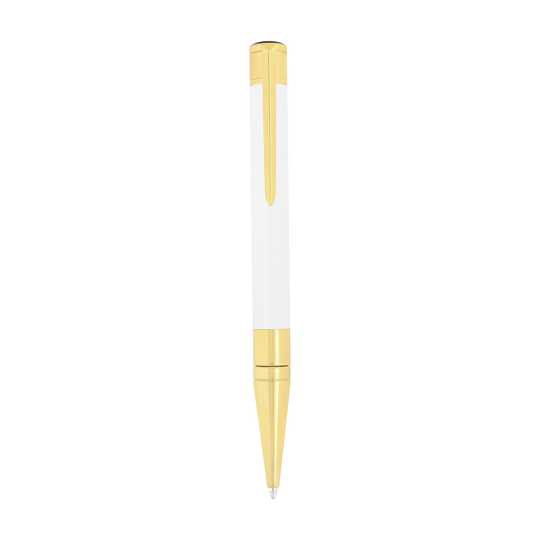S.T. Dupont Initial Ballpoint Pen White & Golden 3