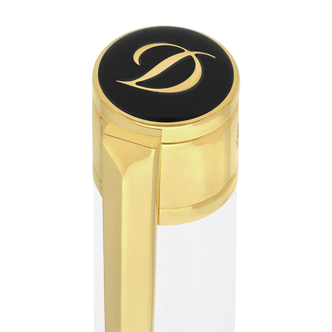 S.T. Dupont Initial Ballpoint Pen White & Golden 4