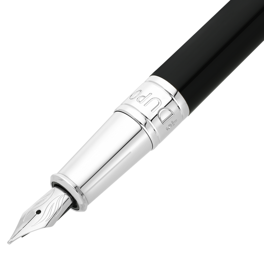 S.T. Dupont Initial Fountain Pen Black & Chrome 270200 2