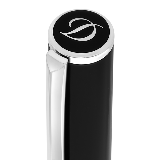 S.T. Dupont Initial Fountain Pen Black & Chrome 270200 4
