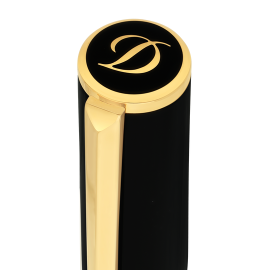 S.T. Dupont Initial Fountain Pen Black & Golden 4