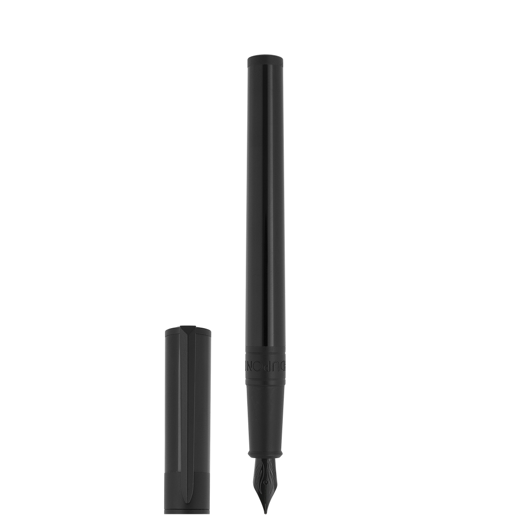 S.T. Dupont Initial Fountain Pen Black & Matte Black 3