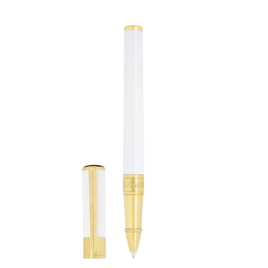 S.T. Dupont Initial Rollerball White & Golden 3