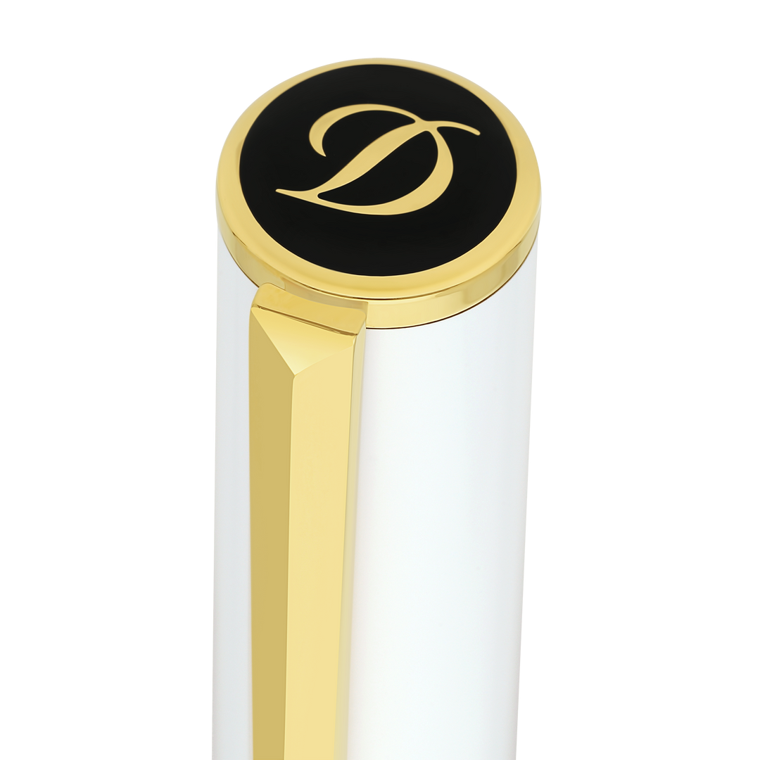 S.T. Dupont Initial Rollerball White & Golden 4