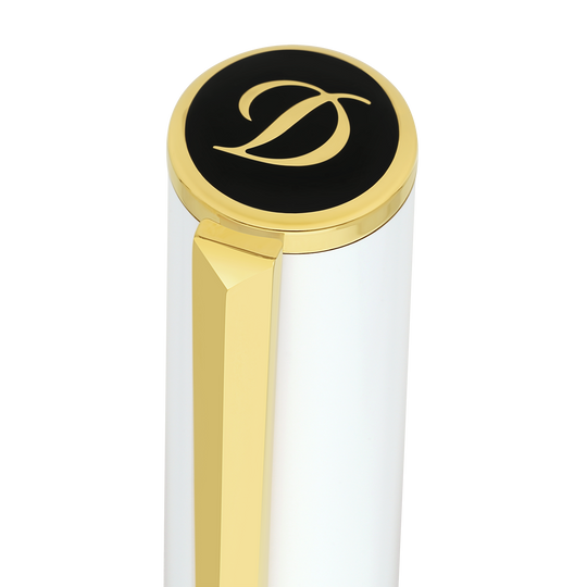 S.T. Dupont Initial Rollerball White & Golden 4
