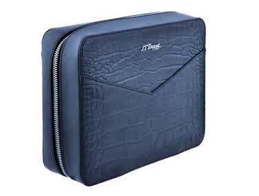S.T. Dupont Le Grand Atelier Cigar Pouch Blue Crust