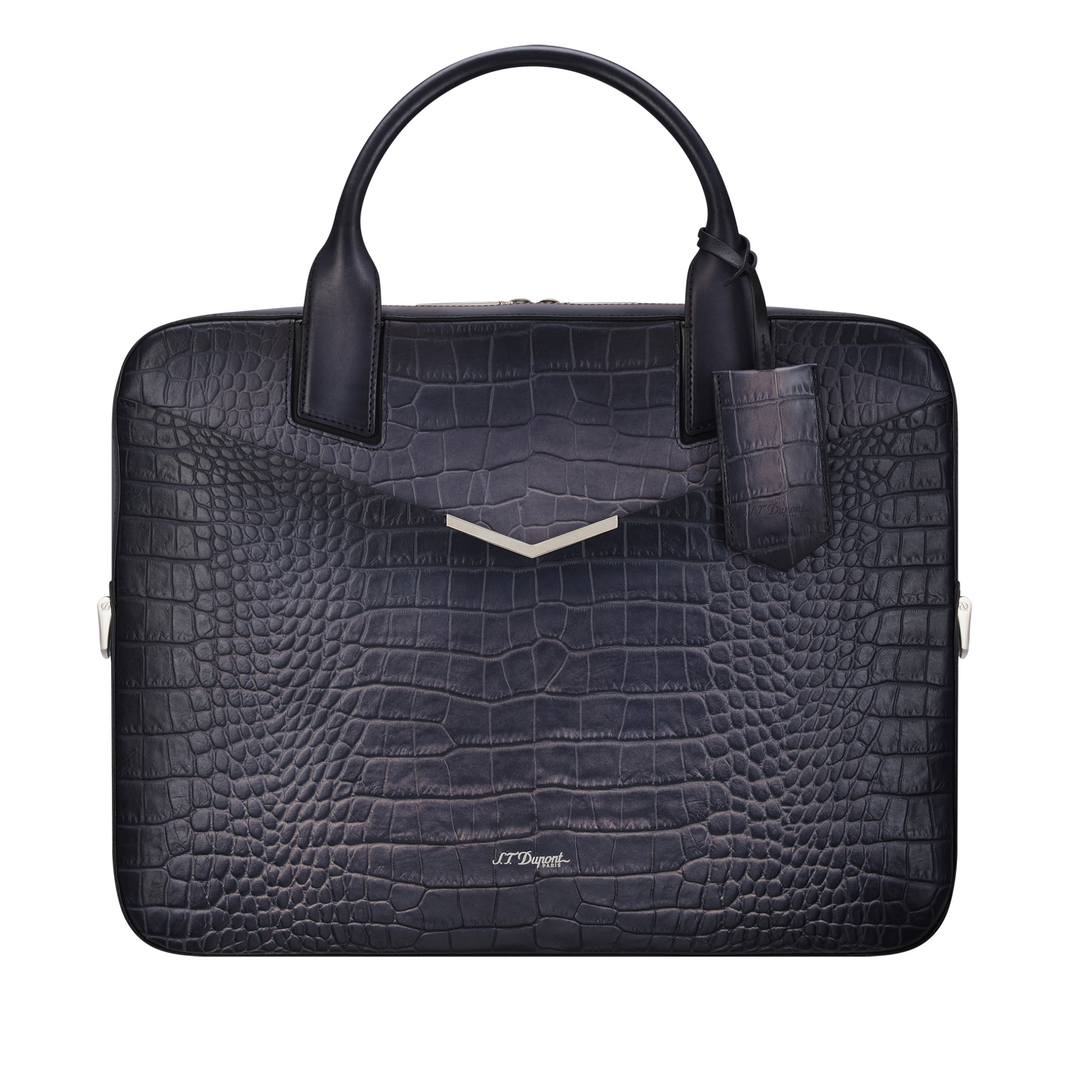 S.T. Dupont Le Grand Atelier Croco Pattern Document Holder Black